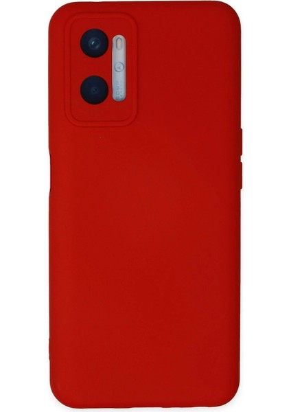 Oppo A96 Kılıf Nano Içi Kadife Silikon - Kırmızı - TKNAL5659-1571