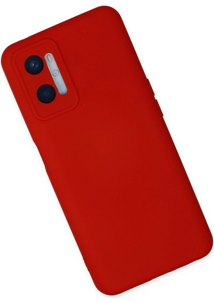Oppo A96 Kılıf Nano Içi Kadife Silikon - Kırmızı - TKNAL5659-1571 fiyatları