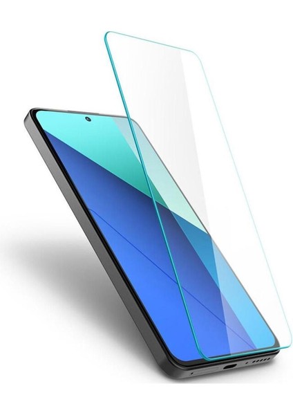 Xiaomi Redmi 13 Uyumlu Darbeye Dayanıklı Anti Statik Cam Ekran Koruyucu Şeffaf fiyatları