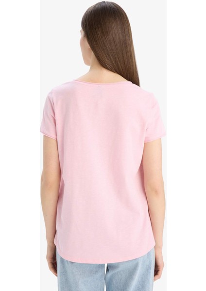 Regular Fit Yuvarlak Yaka Basic Düz Kısa Kollu Tişört K1508AZ25SM