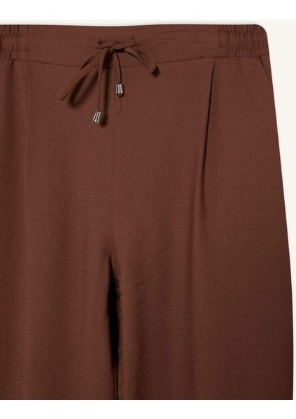 Jogger Pantolon Keten Görünümlü Cepli Yüksek Bel Düz Paça R0433AZ25SP