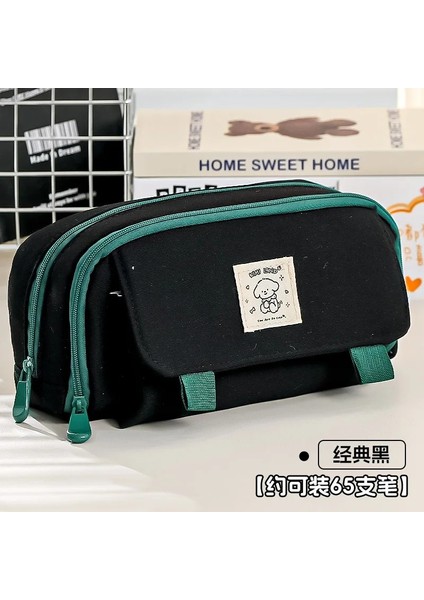 Çift Katmanlı Kalem Kutusu Büyük Kapasiteli Trousse Kalem Kutusu Okul Malzemeleri Kalemlik Sevimli Kırtasiye Estuche Escolar Kalem Kılıfı (Yurt Dışından)