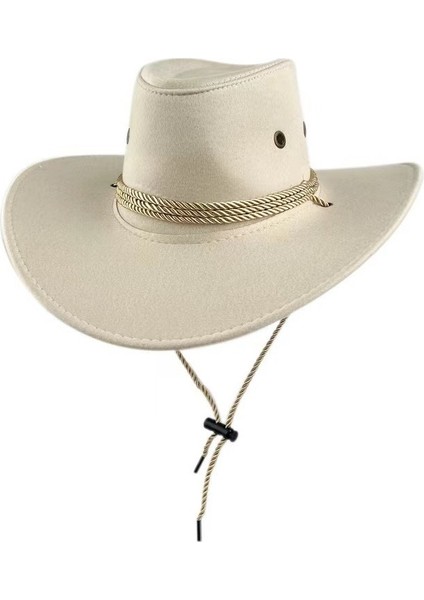 Batı Kovboy Şapkası Süet Uni Güneş Şapkası (Yurt Dışından)