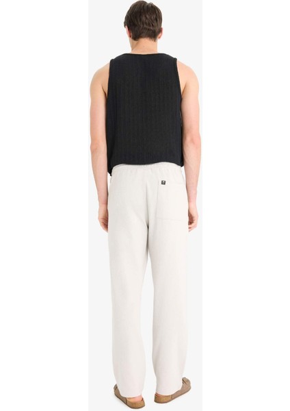 Beli Bağcıklı Wide Leg Geniş Paça Eşofman Altı E5212AX25SM