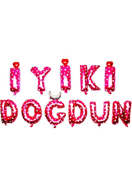 20 Adet Iyi Ki Doğdun Balon Seti – Altın Renk Folyo Harfli Doğum Günü Dekorasyonu ''4cm''