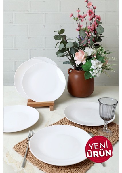 Beyaz Ege Servis Tabağı 26 cm 6 Adet 006