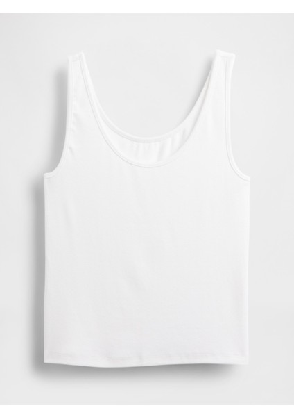 Kadın Beyaz Yuvarlak Yaka Crop Atlet fiyatları