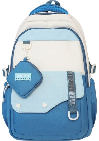 Kampüs Niş Basit Çok Yönlü Ortaokul ve Lise Öğrencileri Okul Çantası Büyük Kapasiteli Omuz Çantası (Yurt Dışından)