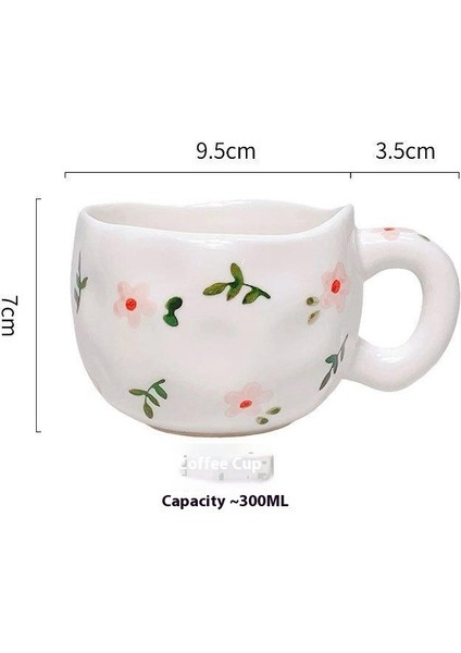 El Tutam Kahve Fincanı Sevimli Kız Kalp Seramik Fincan Ev El Boyaması Yüksek Değerli Ikindi Çayı Fincanı Su Dağı Yaratıcı Daklar (Yurt Dışından)