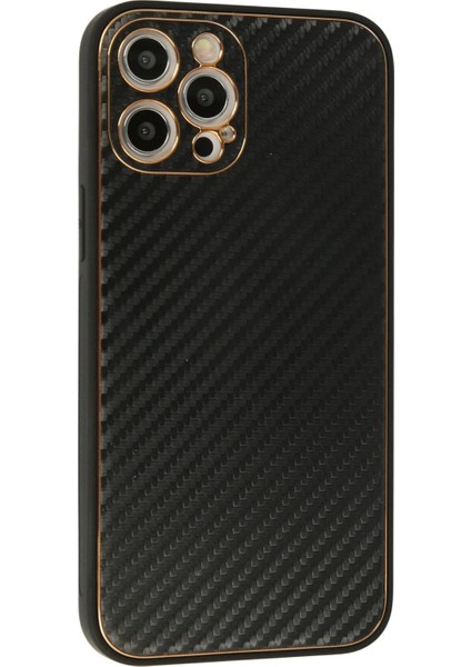 iPhone 12 Pro Max Kılıf Coco Karbon Silikon - Siyah - NFND2454-9811
