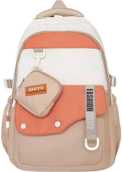 Kampüs Niş Basit Çok Yönlü Ortaokul ve Lise Öğrencileri Okul Çantası Büyük Kapasiteli Omuz Çantası (Yurt Dışından)