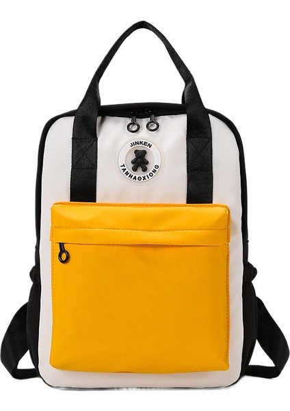 Kampüs Niş Basit Çok Yönlü Ortaokul ve Lise Öğrencileri Okul Çantası Büyük Kapasiteli Omuz Çantası (Yurt Dışından)