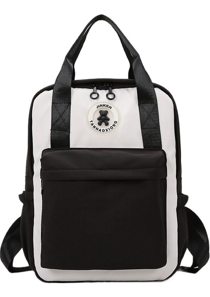 Kampüs Niş Basit Çok Yönlü Ortaokul ve Lise Öğrencileri Okul Çantası Büyük Kapasiteli Omuz Çantası (Yurt Dışından)