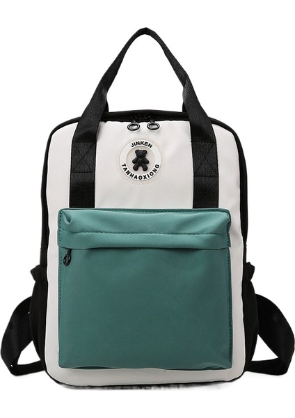 Kampüs Niş Basit Çok Yönlü Ortaokul ve Lise Öğrencileri Okul Çantası Büyük Kapasiteli Omuz Çantası (Yurt Dışından)