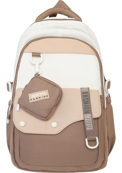 Kampüs Niş Basit Çok Yönlü Ortaokul ve Lise Öğrencileri Okul Çantası Büyük Kapasiteli Omuz Çantası (Yurt Dışından)