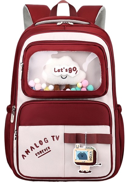 Ilkokul Öğrencileri Okul Çantası Karikatür Sevimli Büyük Kapasiteli Omurga Koruma Yük Azaltma Çocuk Omuz Çantası (Yurt Dışından)