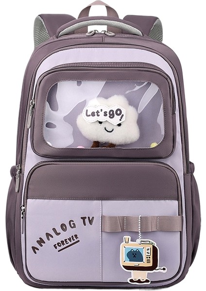 Ilkokul Öğrencileri Okul Çantası Karikatür Sevimli Büyük Kapasiteli Omurga Koruma Yük Azaltma Çocuk Omuz Çantası (Yurt Dışından)