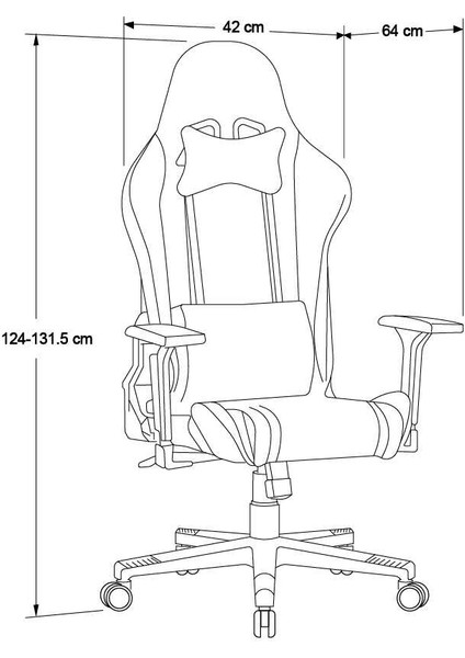 Adore Gaming Apollo Profesyonel Oyuncu ve Yönetici Koltuğu-Siyah-Beyaz 42X124-131,5X64 cm