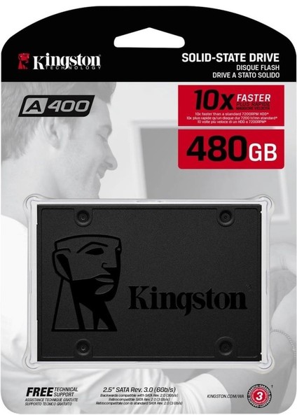 480GB Kıngston A400 500/450MBS SSD SA400S37/480G fırsatları