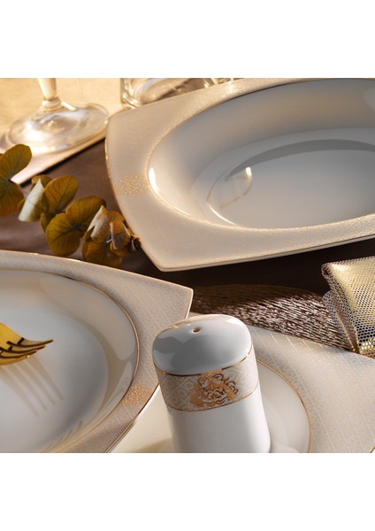 Bone Square Petek 60 Parça 12 Kişilik Yemek Takımı fiyatları