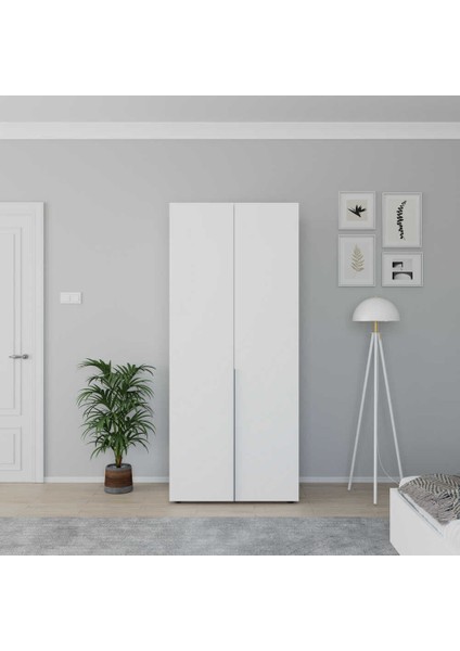 Oryana 2 Kapaklı 5 Bölmeli Gardırop 90X210X62 cm