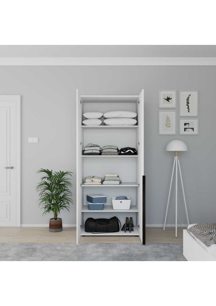 Oryana 2 Kapaklı 5 Bölmeli Gardırop 90X210X62 cm fiyatları