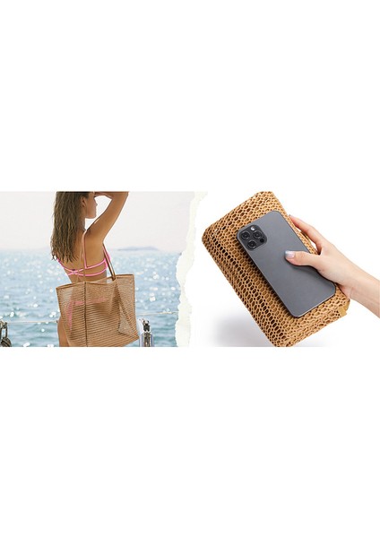 Katlanabilir Plaj Çantası File File El Çantası Kadın Omuz Çantası Yaz Açık Hava Seyahat Temel Seyahat Çantası (Yurt Dışından) fiyatları