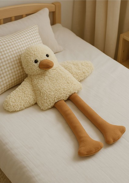 Sevimli Duck Uyku Arkadaşı Antialerjik- Vidalı Göz- Teddy