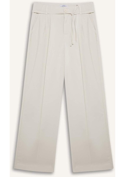 Wide Leg Kumaş Palazzo Pantolon Üç Cepli Normal Bel Standart Boy E5970AX25SP
