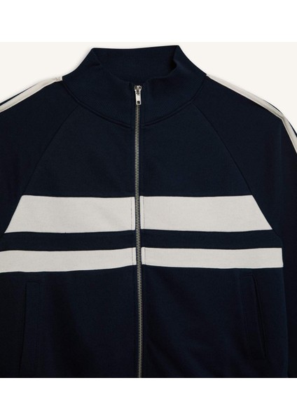 Coool Fitted Dik Yaka Cepli Kalın Fermuarlı Sweatshirt E5375AX25SP