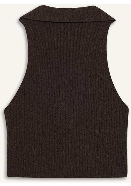 Coool Slim Fit Dar Kesim Düğmeli Triko Yelek D3584AX25SP