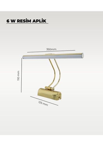 6W Gold Flüt Aplik 3200K (Sarı Işık) fiyatları