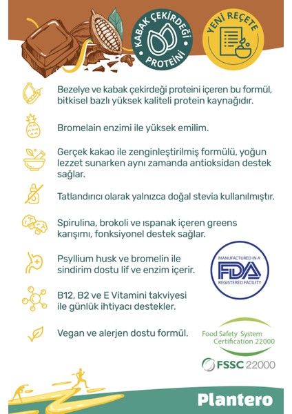 Çikolatalı Protein Isolate Blend ™ Supergreens Mix Vitamins