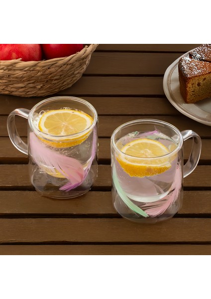 16792 Double Feather Çift Cidarlı Kupa 2 Adet 300 ml fiyatları