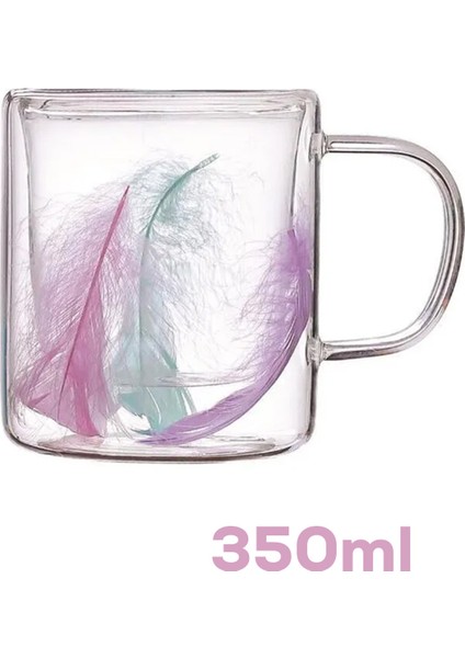 16792 Double Feather Çift Cidarlı Kupa 2 Adet 300 ml modelleri