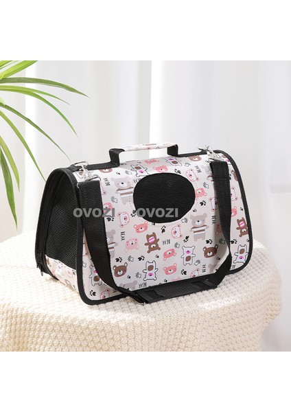 52CM Pet Outing Nefes Alabilir Omuz Çantası Crossbody Tote Çanta Kediler ve Küçük Köpekler Için (Yurt Dışından)