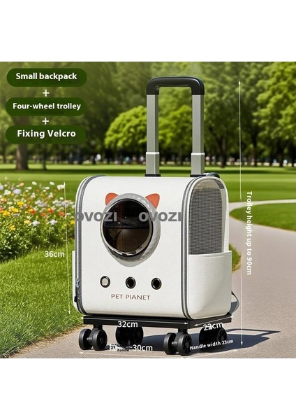 Evcil Hayvan Gezdirme Arabası Çantası Ayrılabilir ve Katlanabilir Omuz Çantası (Yurt Dışından)