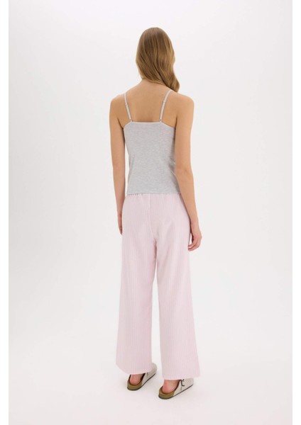 Regular Fit Poplin Pijama Altı-Fall in Love E3116AX25SP