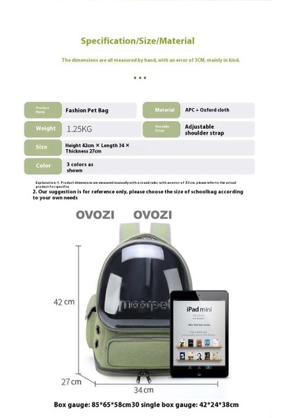 Pet Nefes Alabilen Omuz Çantası Hareket Halindeki Kediler ve Küçük Köpekler Için (Yurt Dışından) indirimleri