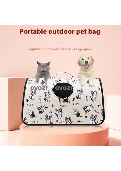 52CM Pet Outing Nefes Alabilir Omuz Çantası Crossbody Tote Çanta Kediler ve Küçük Köpekler Için (Yurt Dışından) fırsatları