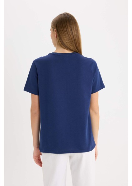 Regular Fit Bisiklet Yaka Basic Düz Premium Kısa Kollu Tişört A9428AX25SP