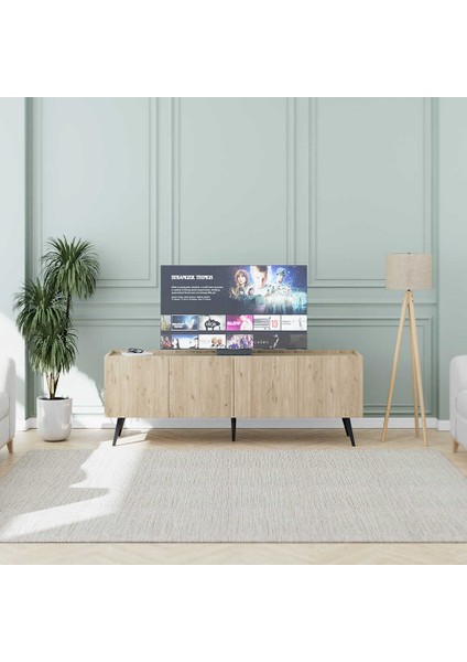 Luna 4 Kapaklı Tv Ünitesi-Florida Meşe 180x63x42 Cm