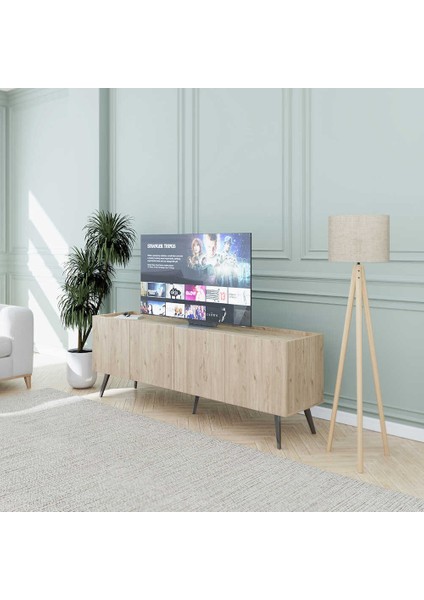 Luna 4 Kapaklı Tv Ünitesi-Florida Meşe 180x63x42 Cm fiyatları