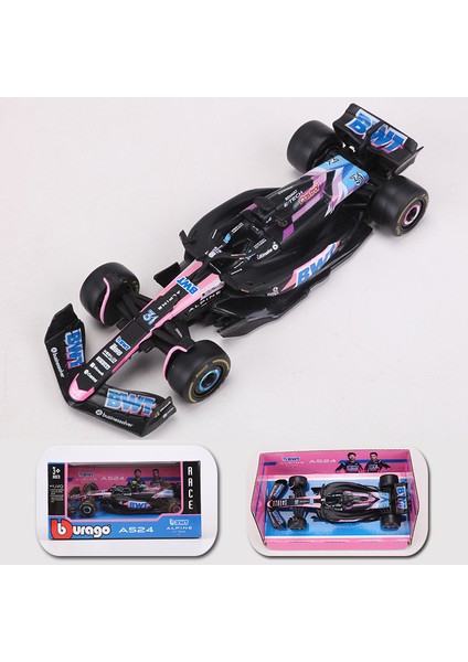 Burago 1:43 A524 Alp F1 Takımı Bahreyn/japonya Istasyonu Yarış Arabası No.10/no.31 Alaşım Model Araba (Yurt Dışından)
