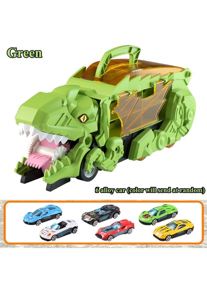 Çocuklar Için Iki-In-One Dinozor Kamyon Oyuncak Devnosaurus Rex Devouring & Depolama Alaşım Araba Ile Katlanır Kaydırma Izi Transporter Gif (Yurt Dışından)