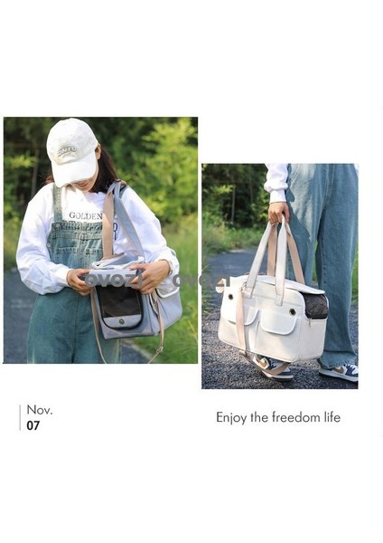 Pet Outing Nefes Alabilir Omuz Çantası Crossbody Tote Çanta Kediler ve Küçük Köpekler Için (Yurt Dışından) indirimleri