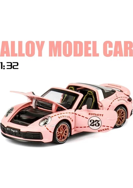1:32 Porsche 911 Targa 4 S Cabrio Spor Alaşım Araba Modeli Döküm Ses Süper Yarış Kaldırma Kuyruk Sıcak Araba Çocuk Hediyeler Için (Yurt Dışından)