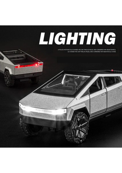 1:36 Tesla Cybertruck Alaşım Araba Modeli Dievehicles Araçlar Oyuncak Arabalar Ses Işık Kamyonet Çocuk Çocuk Noel Hediyesi Çocuk Oyuncak (Yurt Dışından) modelleri