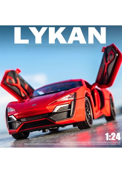 1/24 Lykan Hiper Spor Araba Alaşım Geri Çekin Araba Modeli Ses ve Işık Oyuncak Arkadaş Boys Için Hobi Modeli Süsler Hediye Toplamak (Yurt Dışından) fiyatları