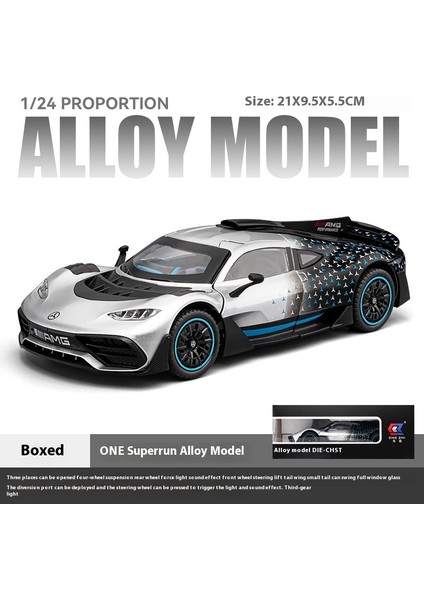 1:24 Mercedes Benz Amg One Yarış Alaşım Pres Döküm Model Araç Ses ve Işık Bilgisayar Sunucusu Dıy Süsler Moda Arkadaş Erkek Için Hediye (Yurt Dışından)
